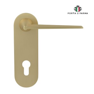 Дверная ручка на планке Porta Di Parma, Модерн, Cono 2115.07.CYL, Матовое золото