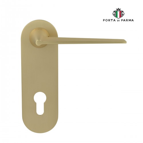Дверная ручка на планке Porta Di Parma, Модерн, Cono 2115.07.CYL, Матовое золото