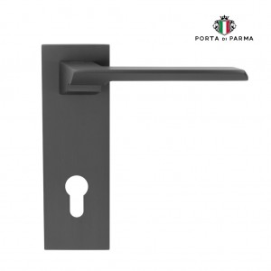 Дверная ручка на планке Porta Di Parma, Модерн, Italia 2206.05.CYL, Матовый графит