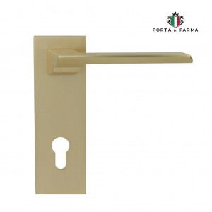 Дверная ручка на планке Porta Di Parma, Модерн, Italia 2206.07.CYL, Матовое золото