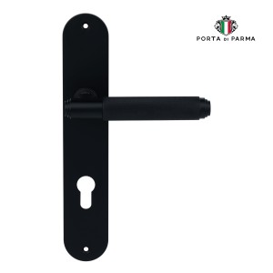 Дверная ручка на планке Porta Di Parma, Модерн, Exa Zig 2301.03.CYL, Чёрный