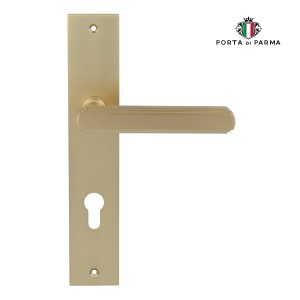 Дверная ручка на планке Porta Di Parma, Модерн, Glamour 2417.07.CYL, Матовое золото