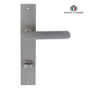 Дверная ручка на планке Porta Di Parma, Модерн, Glamour 2417.14.WC, Матовый никель