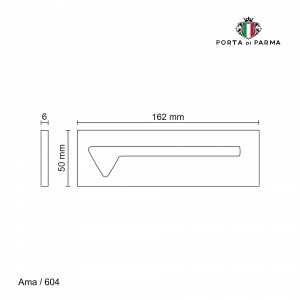 Дверная ручка на планке Porta Di Parma, Модерн, Ama 604,05, Матовый графит