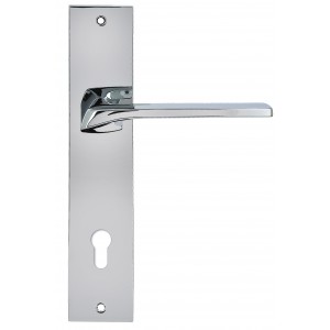 Дверная ручка на планке Extreza ERICA-PL11-CYL-85-F04 (ERICA 119) полированный хром