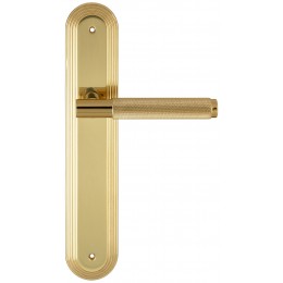 Дверная ручка на планке Extreza Classic "TUBA" 126 PL05 полированная латунь F01