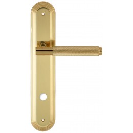 Дверная ручка на планке под WC Extreza Classic "TUBA" 126 PL05-WC-96 полированная латунь F01