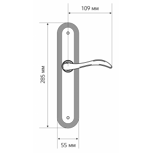 Дверная ручка на планке Extreza AGATA-PL05-CYL85-F02 (AGATA 310) матовая латунь