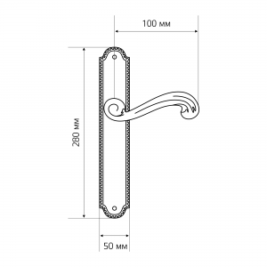Дверная ручка на планке Extreza BERTA-PL03-WC-96-F01 (BERTA 312) полированная латунь