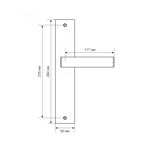 Дверная ручка на планке Extreza ENZO-PL11-WC96-F03 (ENZO 117) матовая бронза