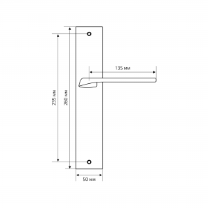 Дверная ручка на планке Extreza ERICA-PL11-CYL-85-F04 (ERICA 119) полированный хром
