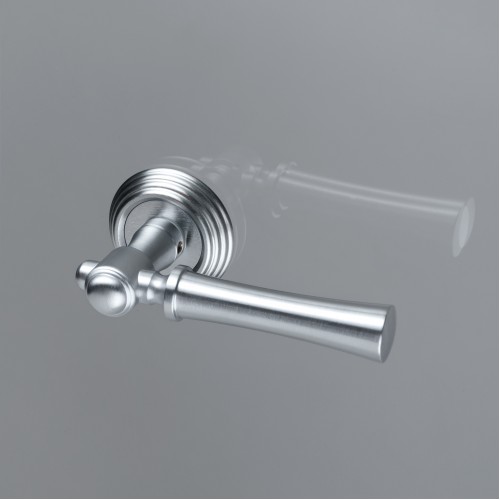 Дверная ручка на розетке Extreza DEZI-R05-F05 (DEZI 309) матовый хром