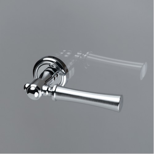 Дверная ручка на розетке Extreza DEZI-R01-F05-F04 (DEZI 309) матовый хром / хром / кольцо хром