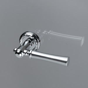 Дверная ручка на розетке Extreza DEZI-R02-F05-F04 (DEZI 309) матовый хром / хром / кольцо хром