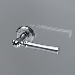 Дверная ручка на розетке Extreza DEZI-R03-F05-F04 (DEZI 309) матовый хром / хром / кольцо хром
