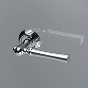 Дверная ручка на розетке Extreza DEZI-R05-F05-F04 (DEZI 309) матовый хром / хром / кольцо хром