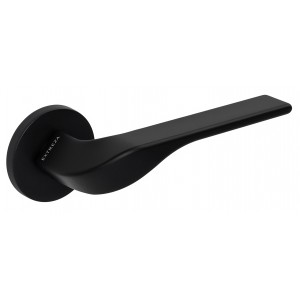 Дверная ручка на розетке Extreza AURA-R16-F22 (AURA 134) черный матовый