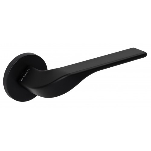 Дверная ручка на розетке Extreza AURA-R16-F22 (AURA 134) черный матовый