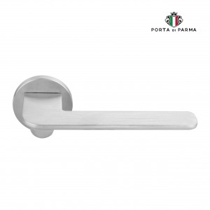 Дверная ручка на розетке Porta Di Parma, Модерн, Slim 103,02, Матовый хром