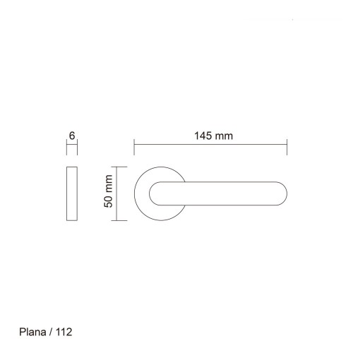 Дверная ручка PDP Plana 112.03 черный