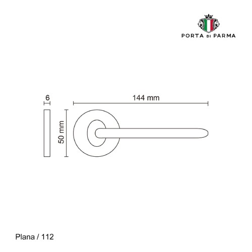 Дверная ручка PORTA DI PARMA Plana 112.03 черный