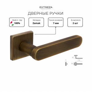 Дверная ручка на розетке Extreza JEMMA-R11-F03 (JEMMA 116) матовая бронза