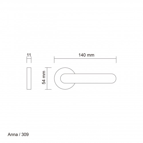 Дверная ручка PDP Anna 309.01 полированный хром