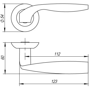 Ручка Fuaro (Фуаро) раздельная R.AR54.BOSTON (BOSTON AR) 140mm CP-8 хром