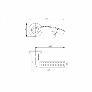 Ручка Punto (Пунто) раздельная R.TL54.LOGICA (LOGICA TL) 140mm ABG-6 зеленая бронза