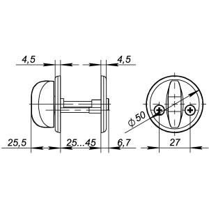 Ручка Fuaro (Фуаро) раздельная R.FIN50.H-0661/HD (H-0661) /подвес GP золото