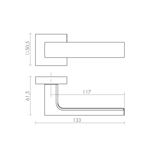 Ручка Fuaro (Фуаро) раздельная K.DM51.Straight (Straight DM) SSC-16 сатинированный хром