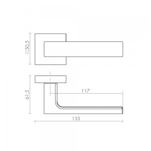 Ручка Fuaro (Фуаро) раздельная K.DM51.Straight (Straight DM) BL-24 черный