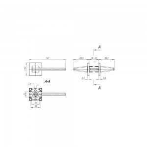 Ручка Fuaro (Фуаро) раздельная K.SL52.PRIME (PRIME SL) BL-24 черный