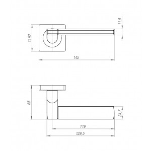 Ручка Ajax (Аякс) раздельная K.JK51.LIFT (LIFT JK) BL-24 черный