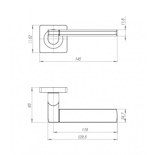 Ручка Ajax (Аякс) раздельная K.JK51.LIFT (LIFT JK) BL-24 черный