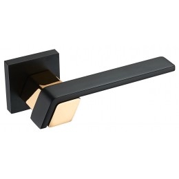 Дверная ручка Fantom "Симона" FM 102-50 MB/22Gold матовый черный/золото блестящее