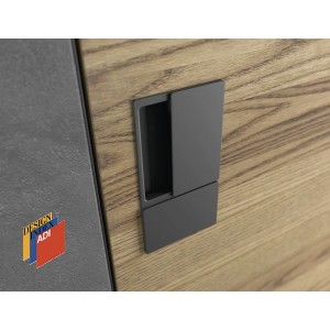 Ручки AGB WAVE для распашных межкомнатных дверей (БЕЗ ЗАМКА) B30000.00.93 (черный)