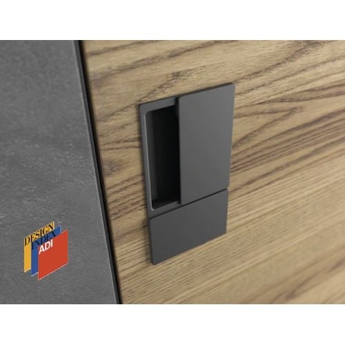 Ручки AGB WAVE для распашных межкомнатных дверей (БЕЗ ЗАМКА) B30000.00.93 (черный)