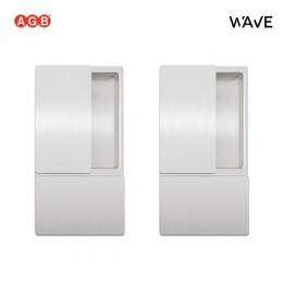 Ручки AGB WAVE для распашных межкомнатных дверей (БЕЗ ЗАМКА) B30000.00.01 (анодированное серебро)