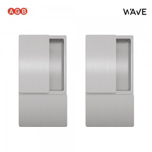 Ручки AGB WAVE для распашных межкомнатных дверей (БЕЗ ЗАМКА) B30000.00.32 (матовый хром)