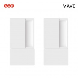 Ручки AGB WAVE для распашных межкомнатных дверей (БЕЗ ЗАМКА) B30000.00.FM (белый)