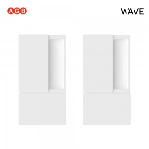 Ручки AGB WAVE для распашных межкомнатных дверей (БЕЗ ЗАМКА) B30000.00.FM (белый)