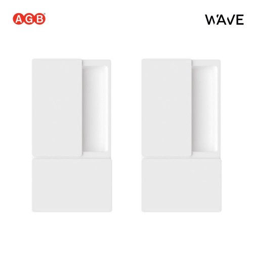 Ручки AGB WAVE для распашных межкомнатных дверей (БЕЗ ЗАМКА) B30000.00.FM (белый)