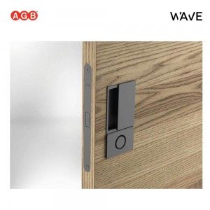 Ручки AGB WAVE для распашных межкомнатных дверей (БЕЗ ЗАМКА) под WC/B30002.00.93 (черный)