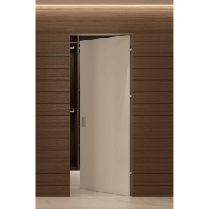 Ручки AGB WAVE для распашных межкомнатных дверей (С ЗАМКОМ) под WC/B30002.00.32+B06132.50.34 (матовый хром)