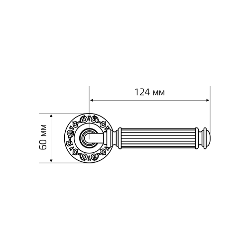 Дверная ручка Extreza BENITO-R04-F23 (BENITO 307) античная бронза
