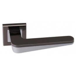 Дверная ручка на квадратной розетке ADDEN BAU ESPADA Q321 BLACK NICKEL / CHROME черный никель / хром