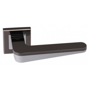 Дверная ручка на квадратной розетке ADDEN BAU ESPADA Q321 BLACK NICKEL / CHROME черный никель / хром