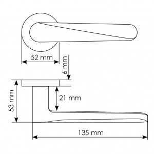Дверная ручка Morelli MH-58-R6 BL черный