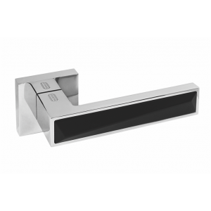 Дверная ручка на квадратной розетке PALIDORE 602BH/PC черный никель/хром